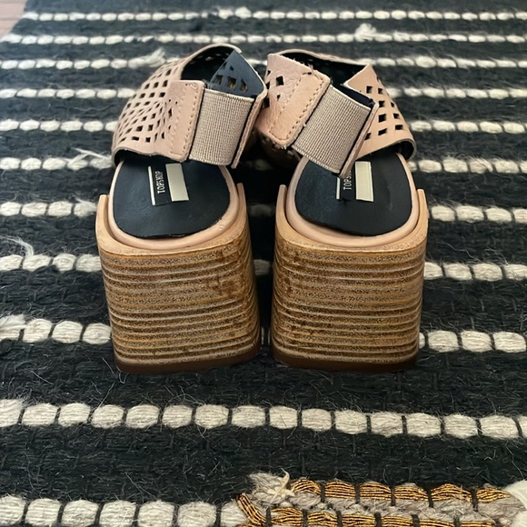 TOPSHOP cutout square toe slingback heels, Size 39 - Picture 4 of 7